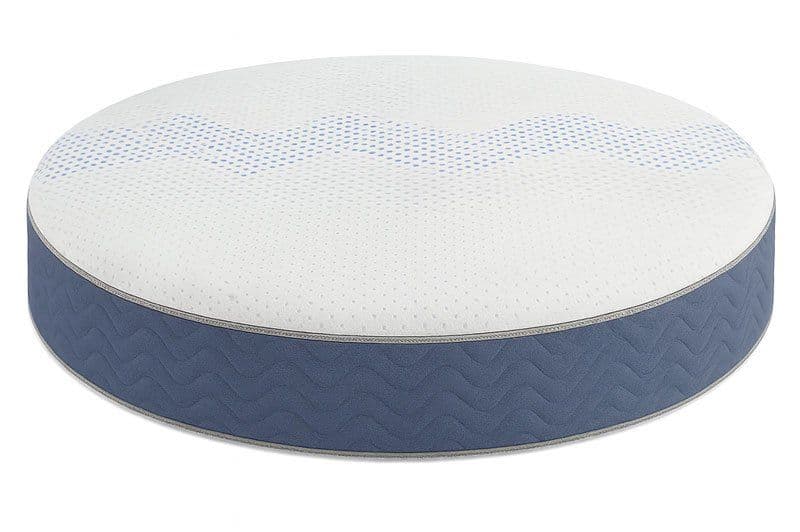Hybrid round mattress with coil and foam construction
