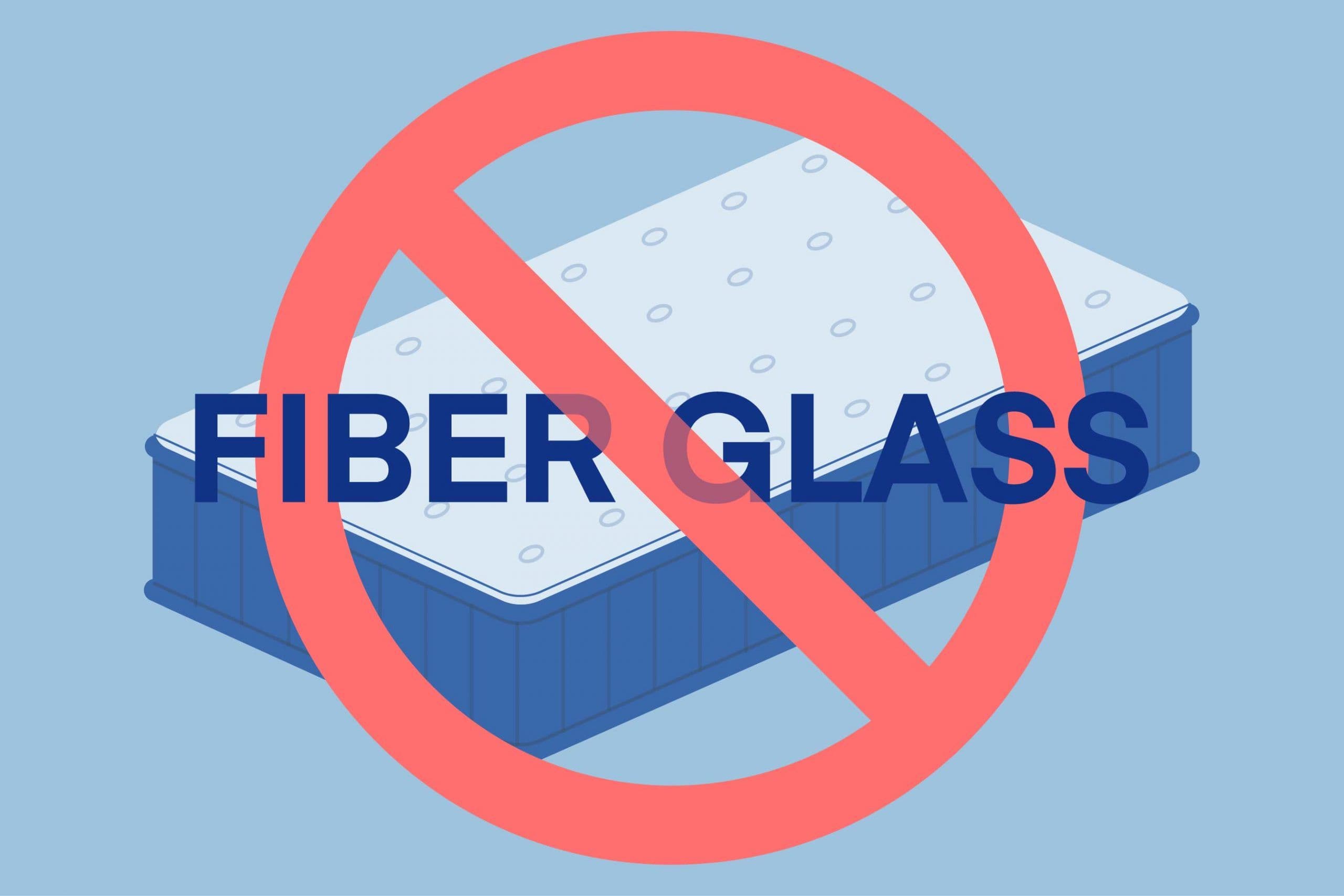 Mattress fiberglass safety guide cover
