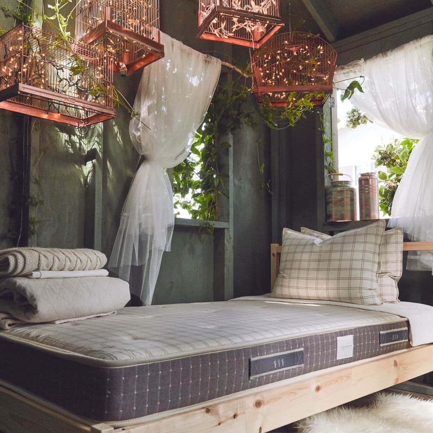 6-inch memory foam mattress on a low platform bed frame
