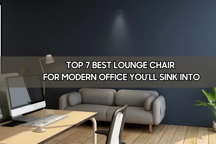 Modern office lounge chair set up in a hybrid workspace
